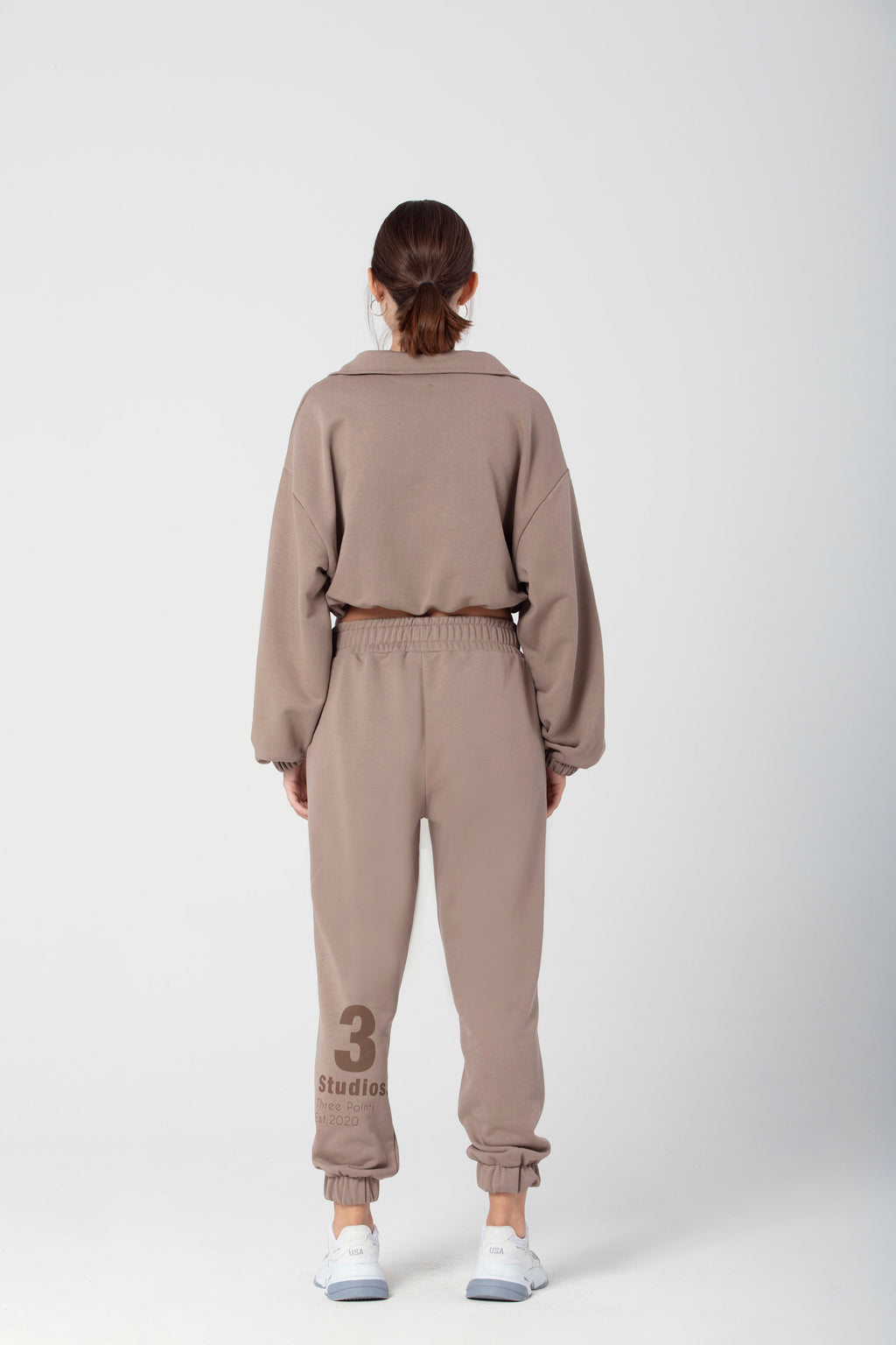 Kahverengi Voila Crop Sweatshirt