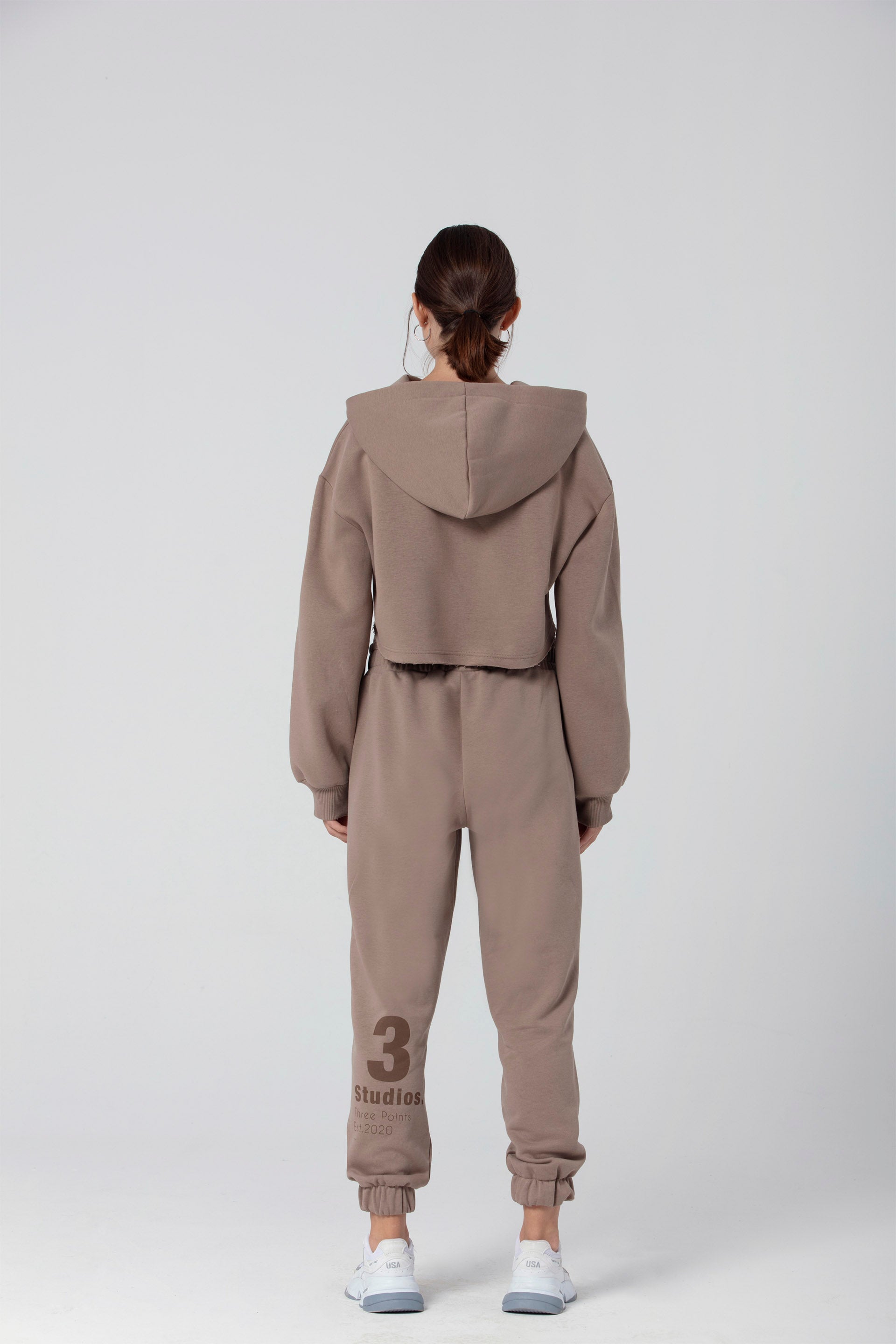 Kahverengi Simplicity Crop Sweatshirt