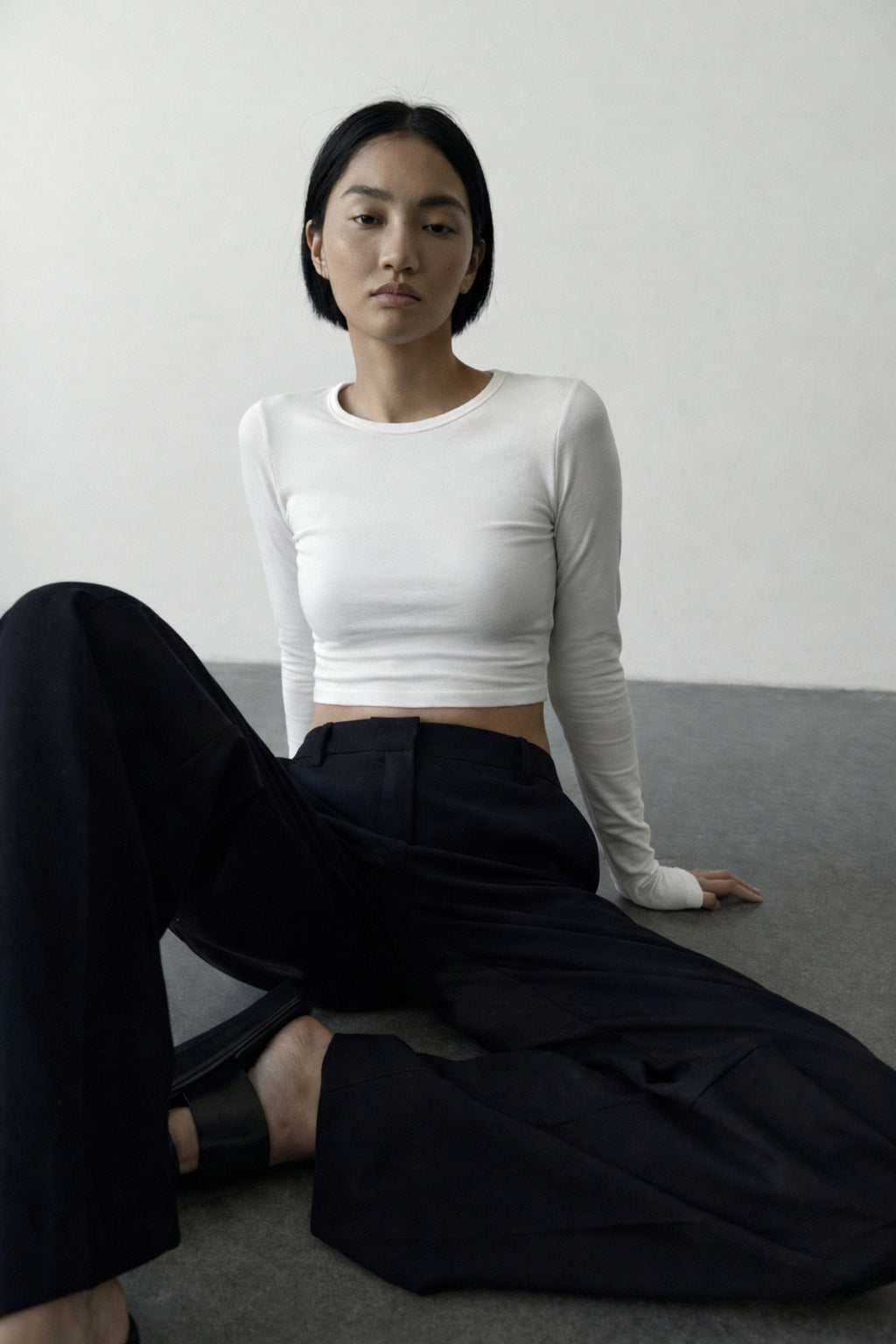 Pulse Basic Beyaz Uzun Kollu T-Shirt