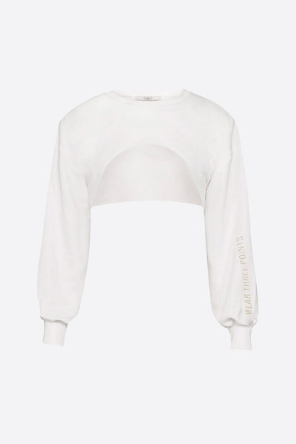 Beyaz Bolero Sweatshirt