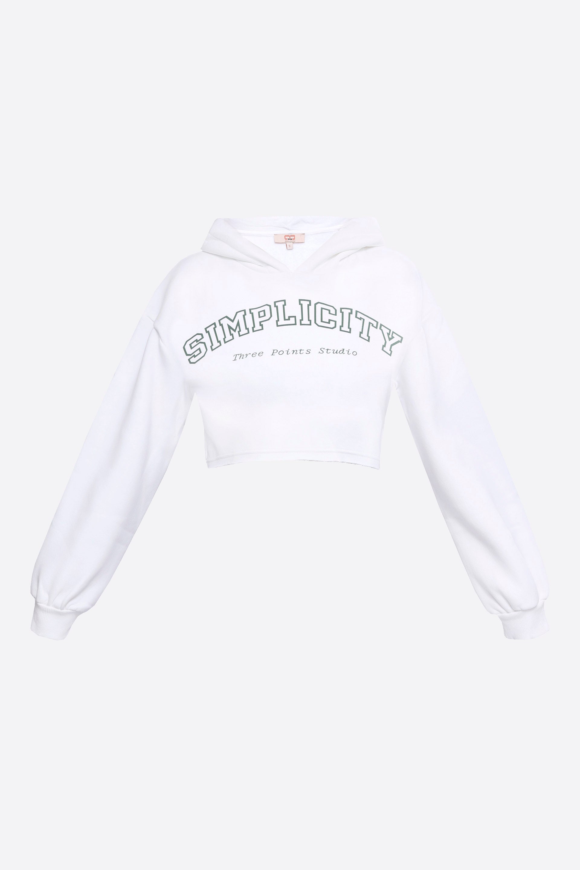 Beyaz Simplicity Crop Sweatshirt