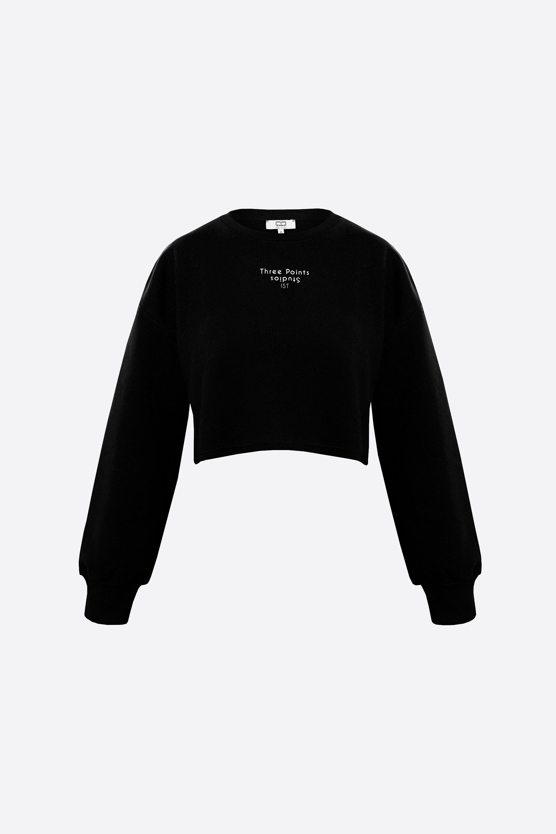 Siyah Jolie Crop Sweatshirt
