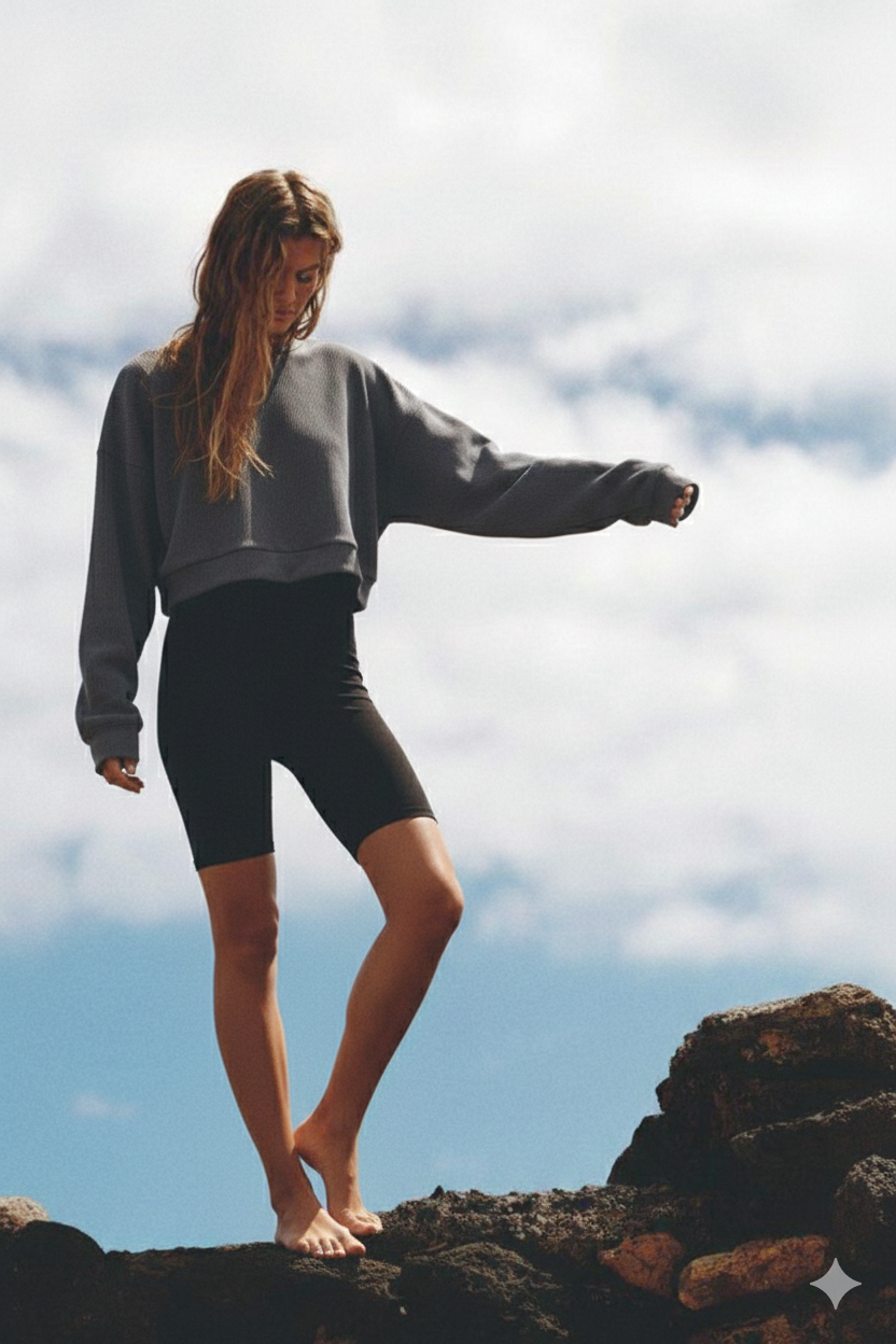 Antrasit Flow Modal Sweatshirt