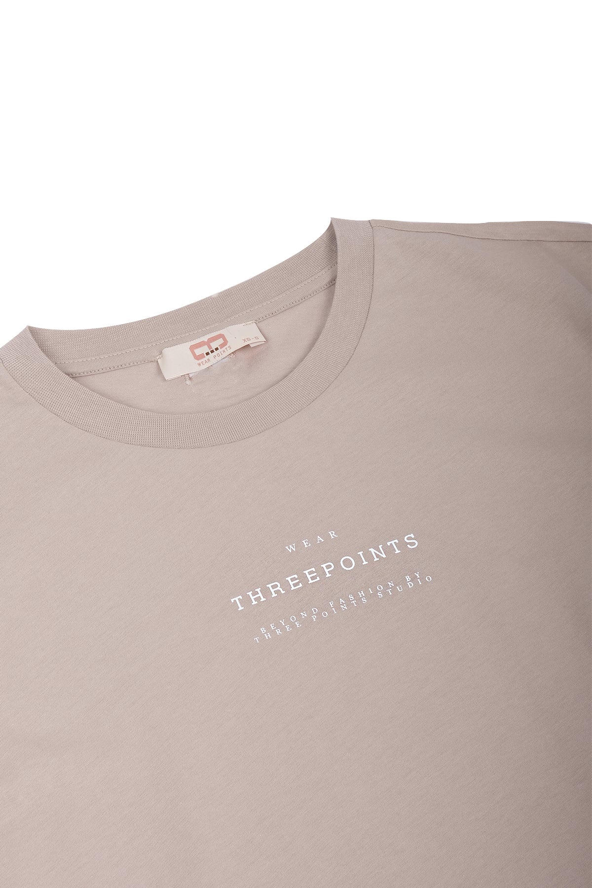 Taş Rengi Parçalı Oversize T-shirt