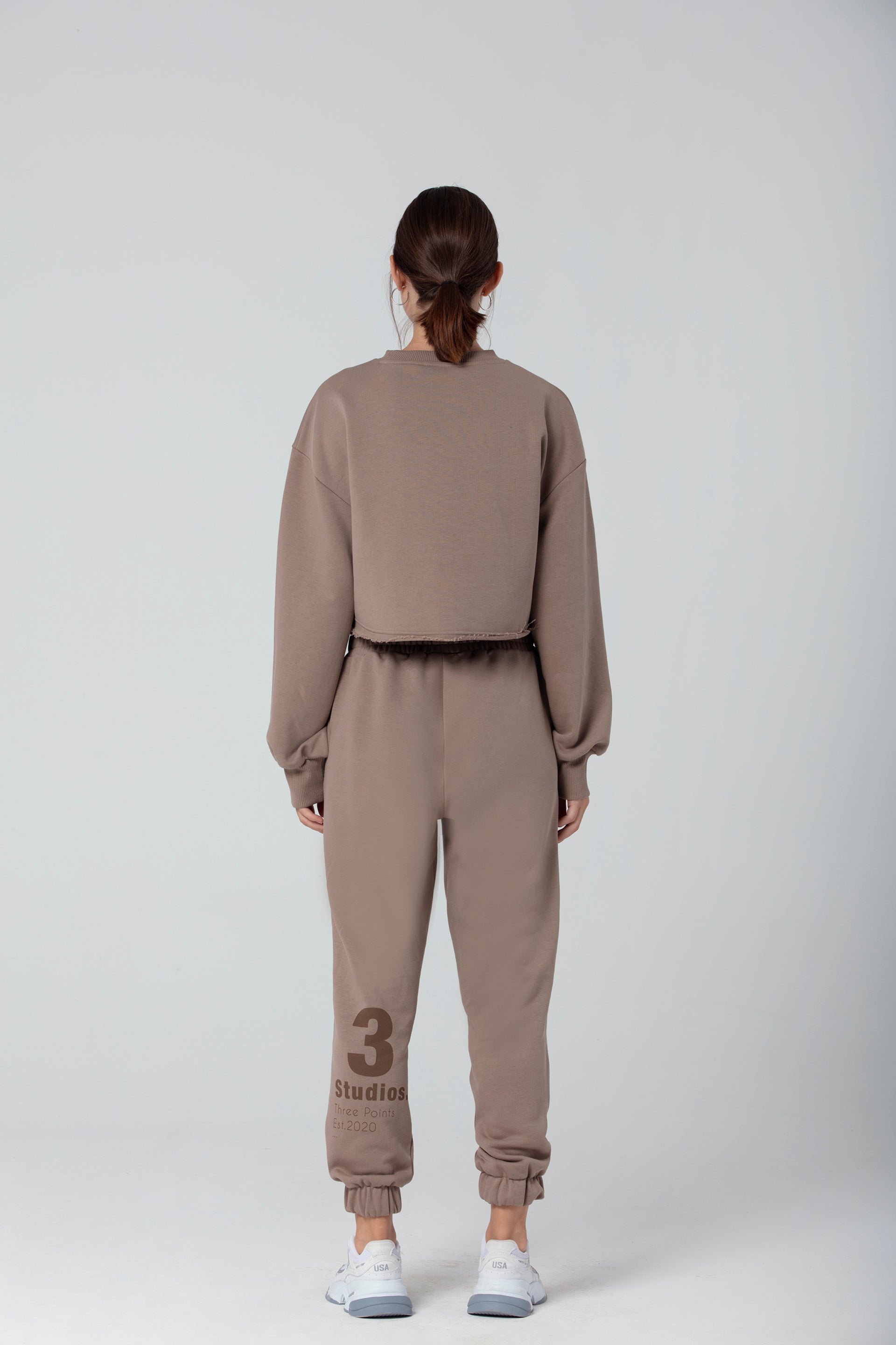 Kahverengi Jolie Crop Sweatshirt