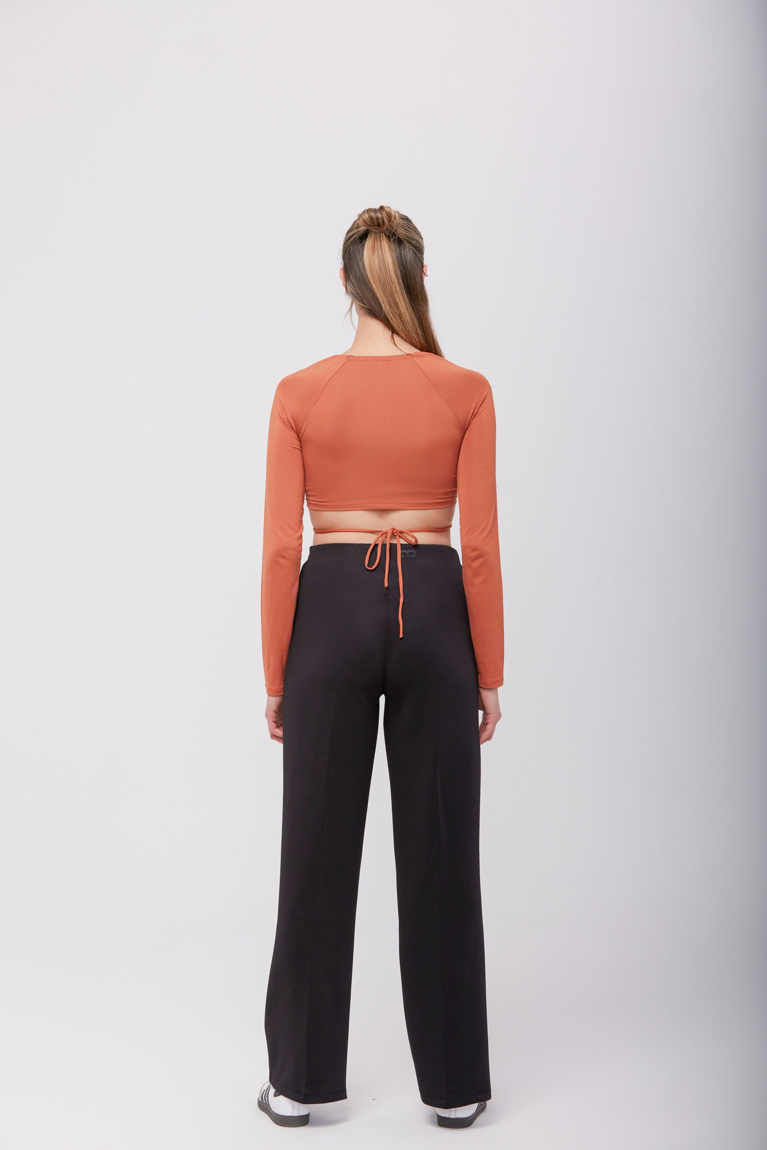 Sophia Kiremit Bağlamalı Crop Body