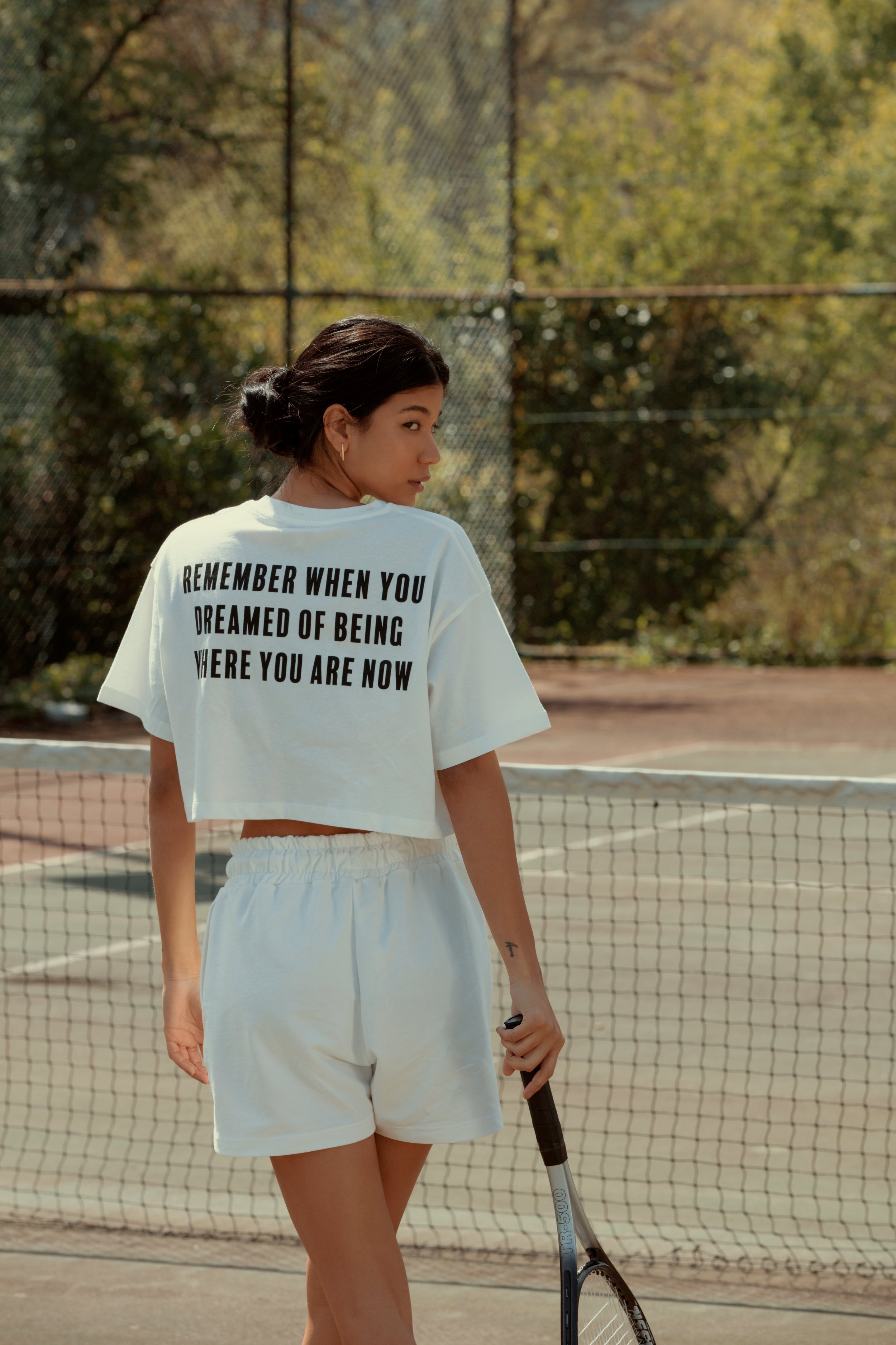 Beyaz Weekend Crop T-Shirt