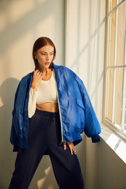 Navy Mary Bomber Jacket