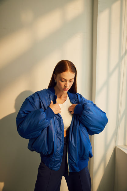 Navy Mary Bomber Jacket