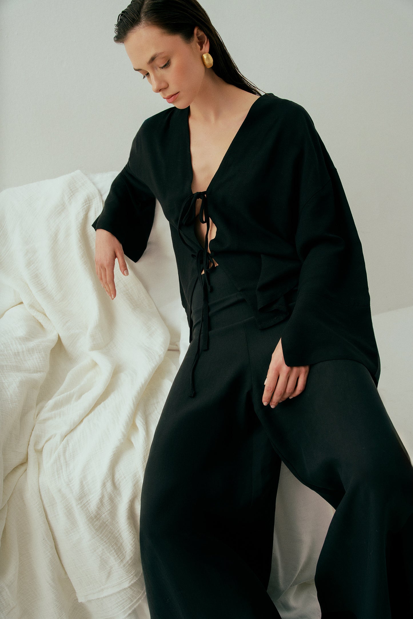 Black Glow Linen Shirt