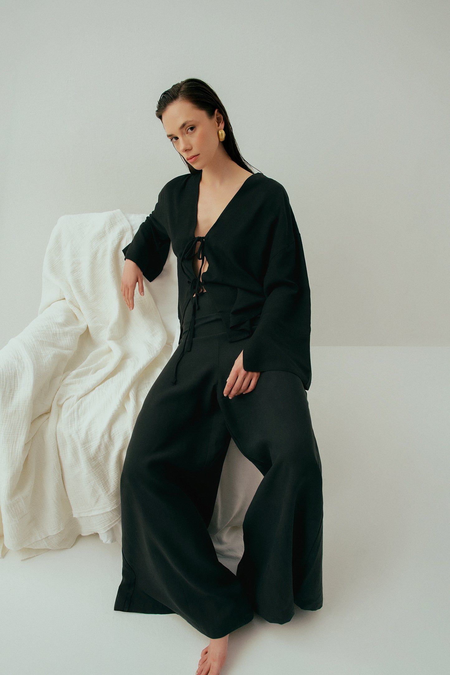 Black Glow Linen Shirt