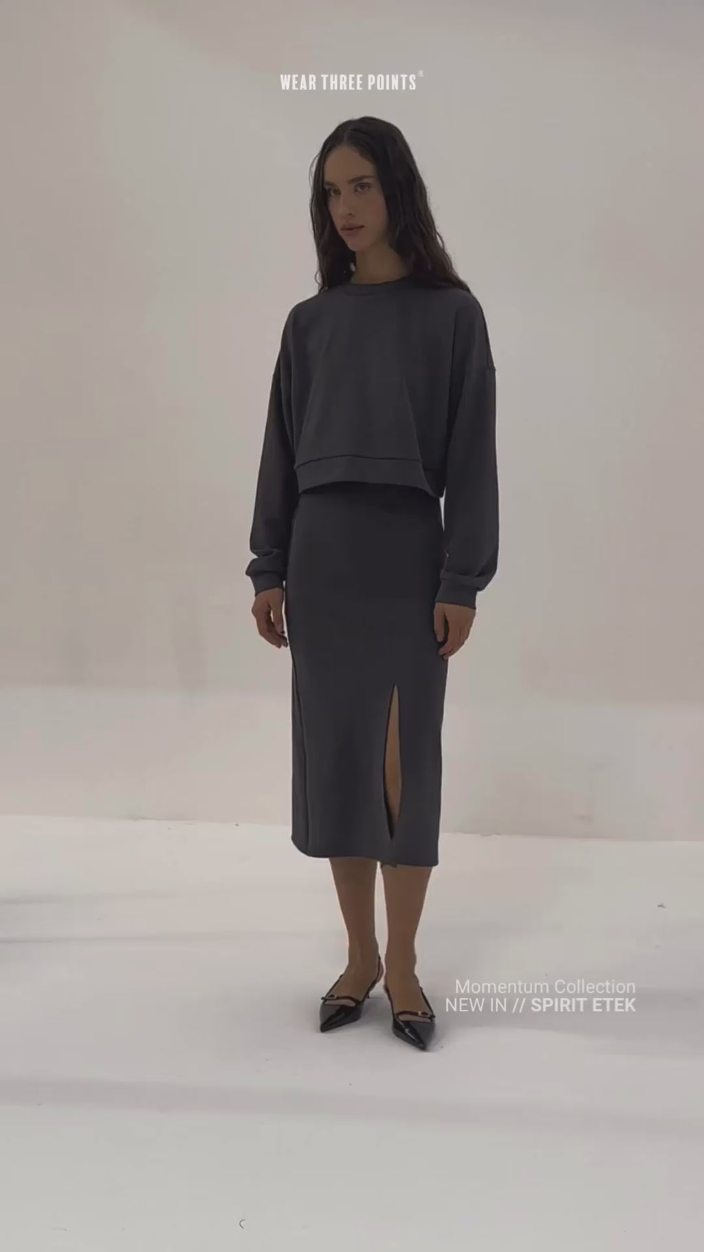 Anthracite Flow Modal Sweatshirt