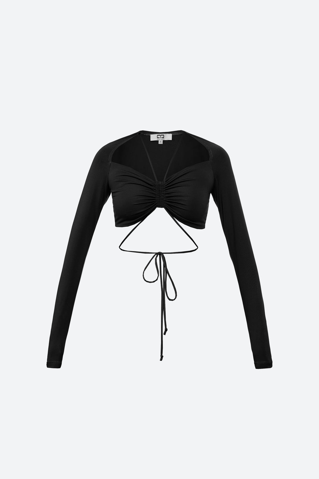 Sophia Siyah Bağlamalı Crop Body