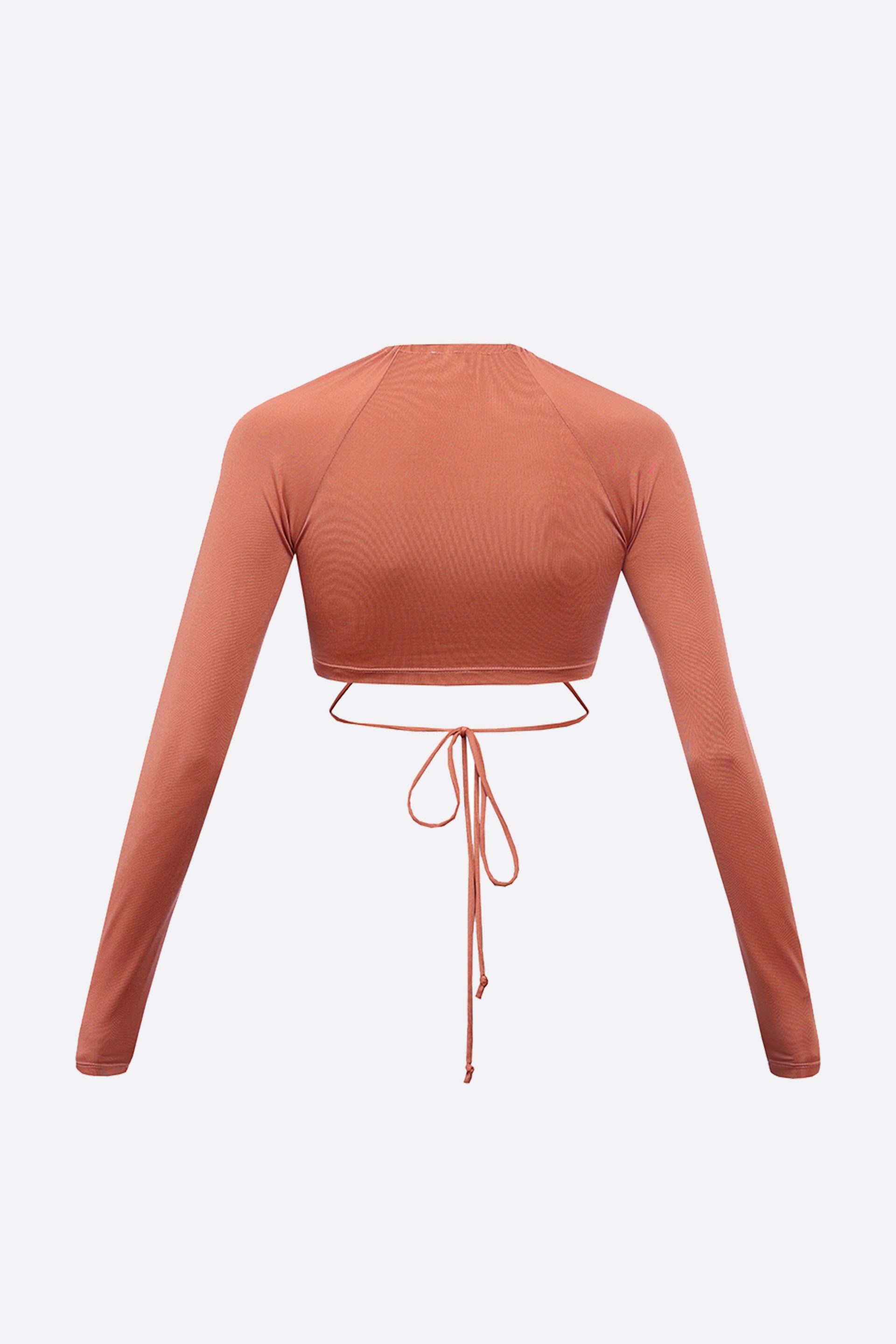 Sophia Kiremit Bağlamalı Crop Body