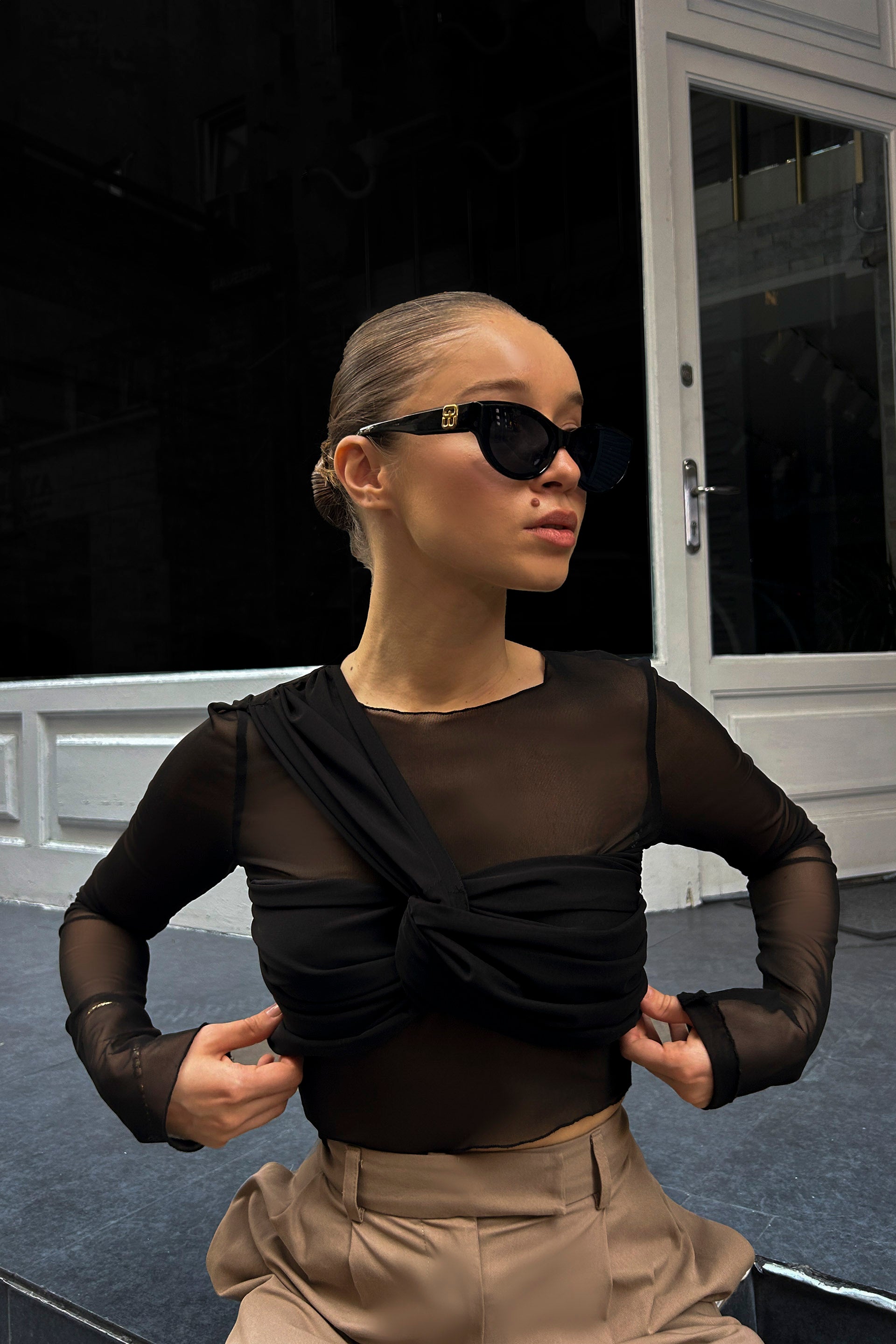 Carrie Tül Bluz