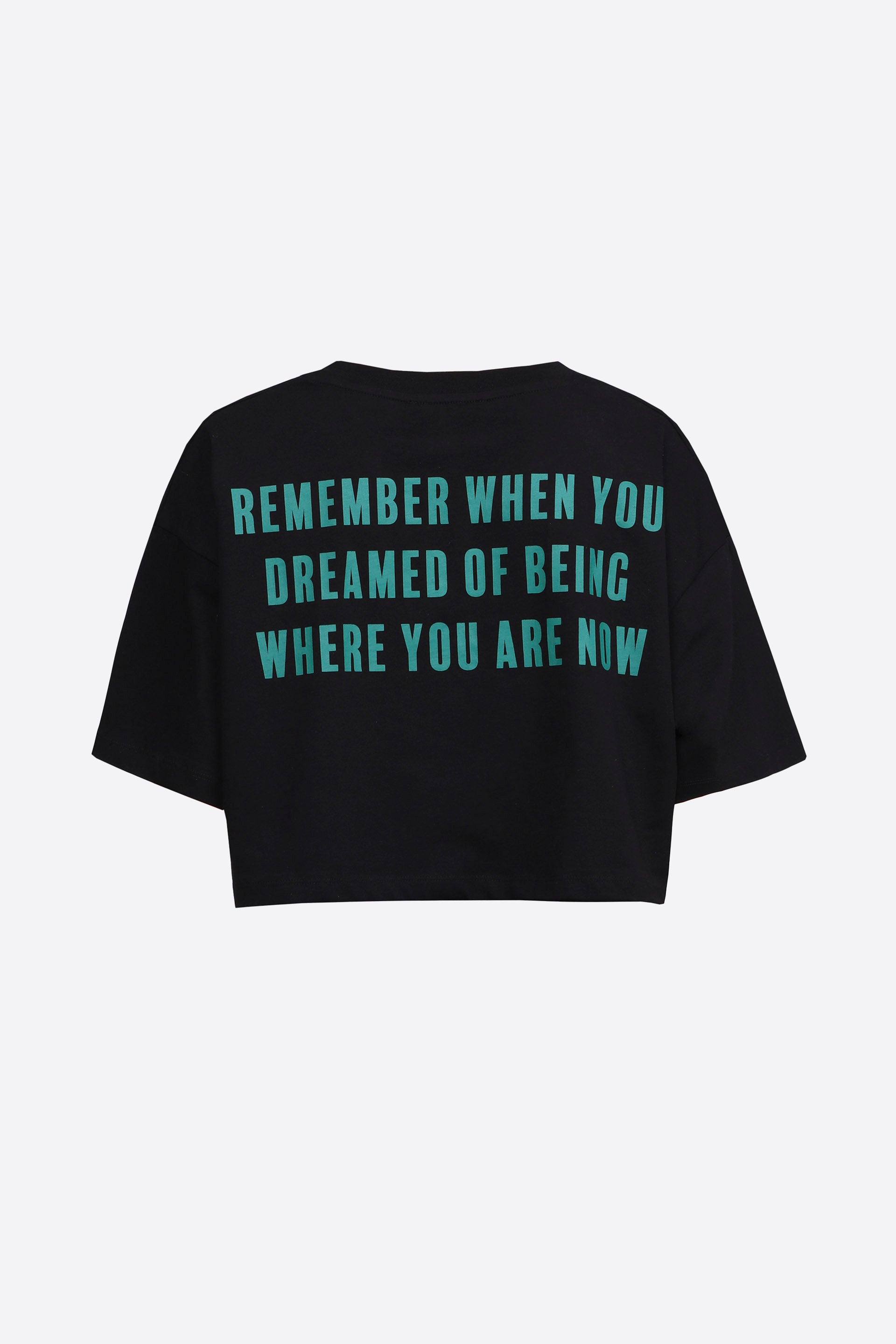 Siyah Weekend Crop T-Shirt