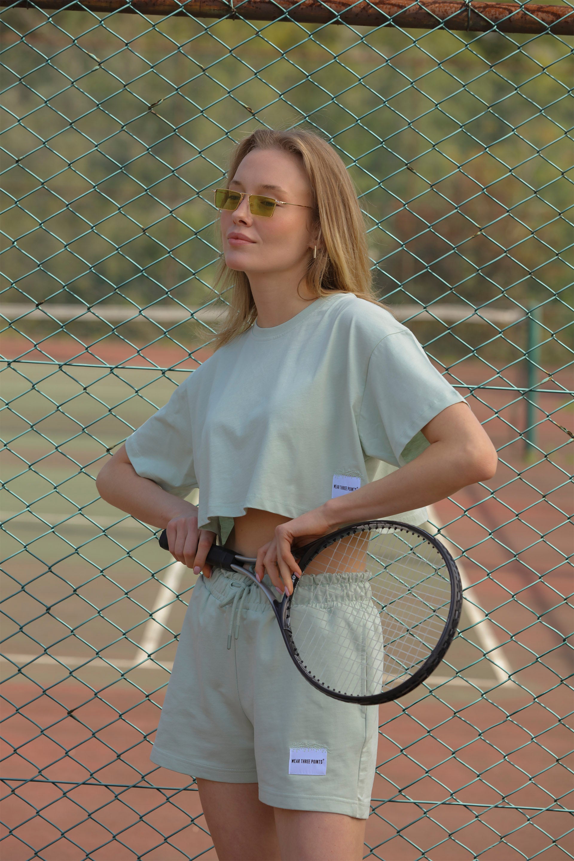Yeşil Weekend Crop T-shirt