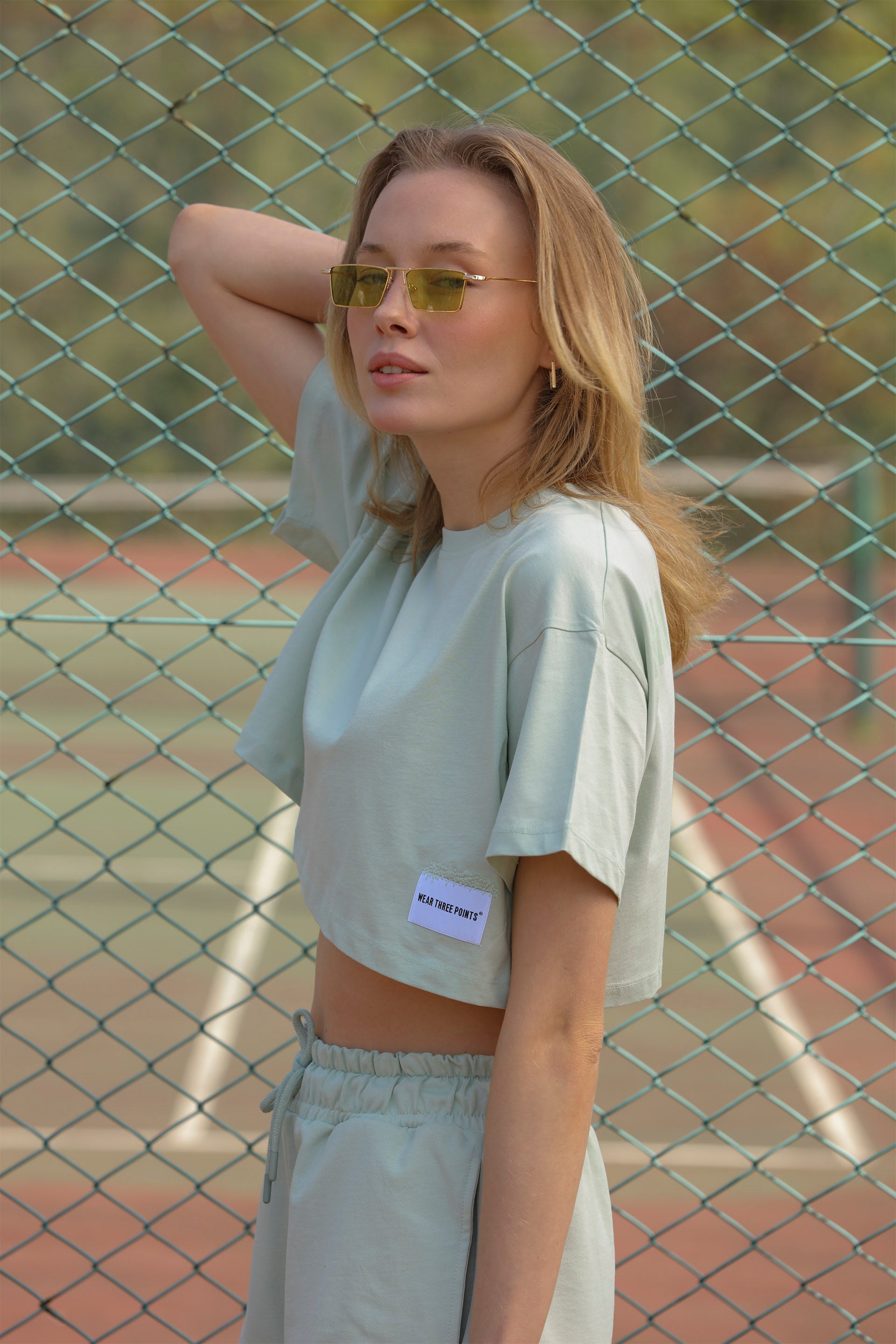 Yeşil Weekend Crop T-shirt