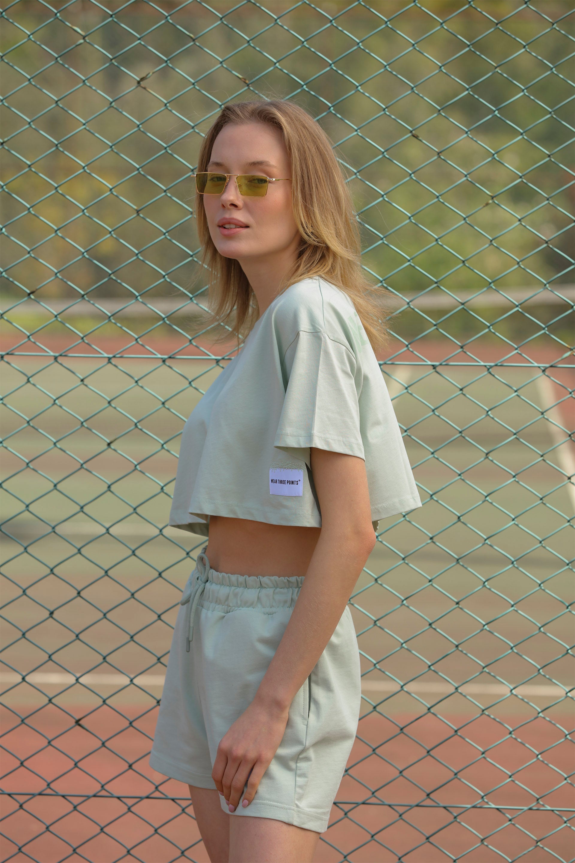 Yeşil Weekend Crop T-shirt