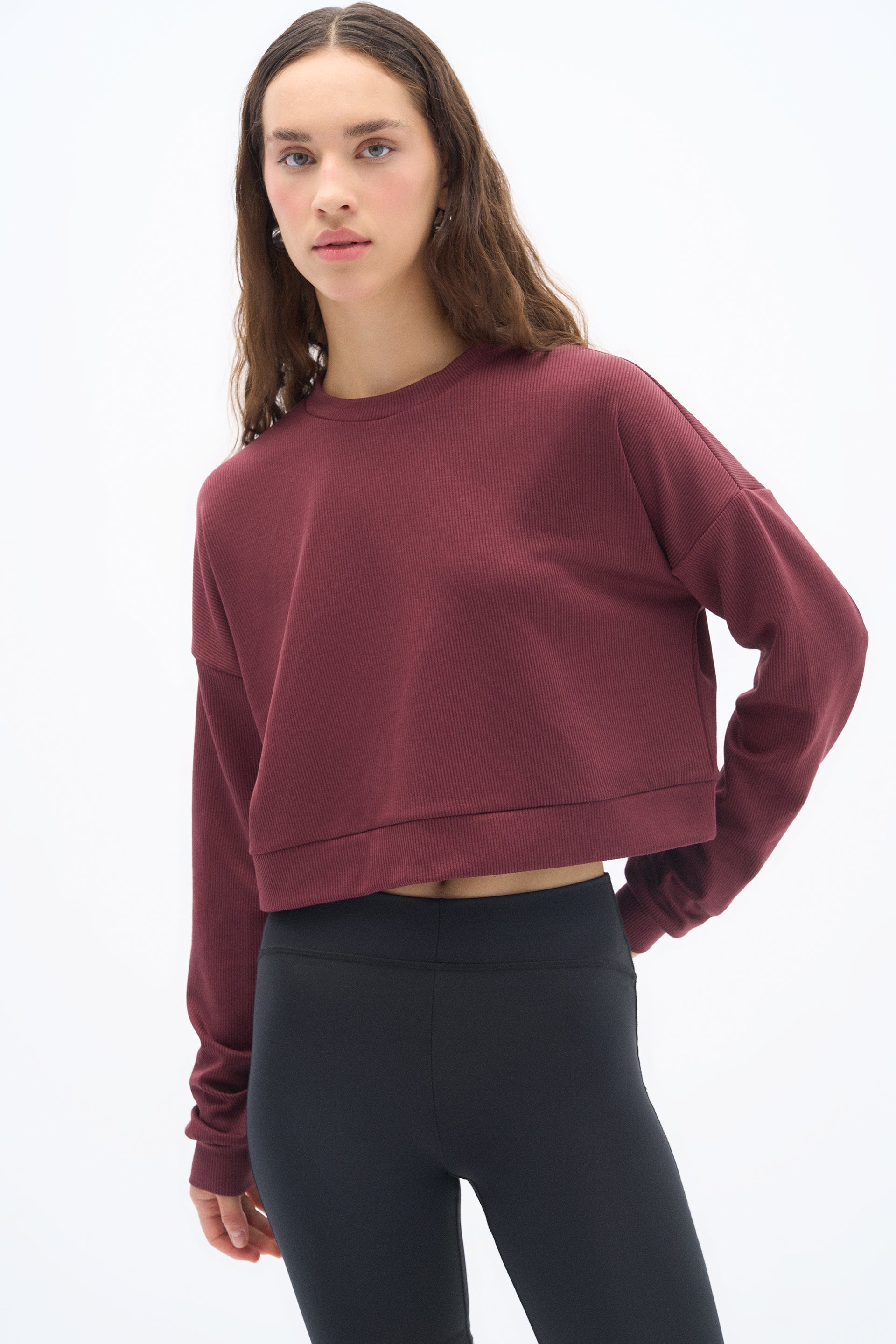 Burgundy Flow Sweatshirt