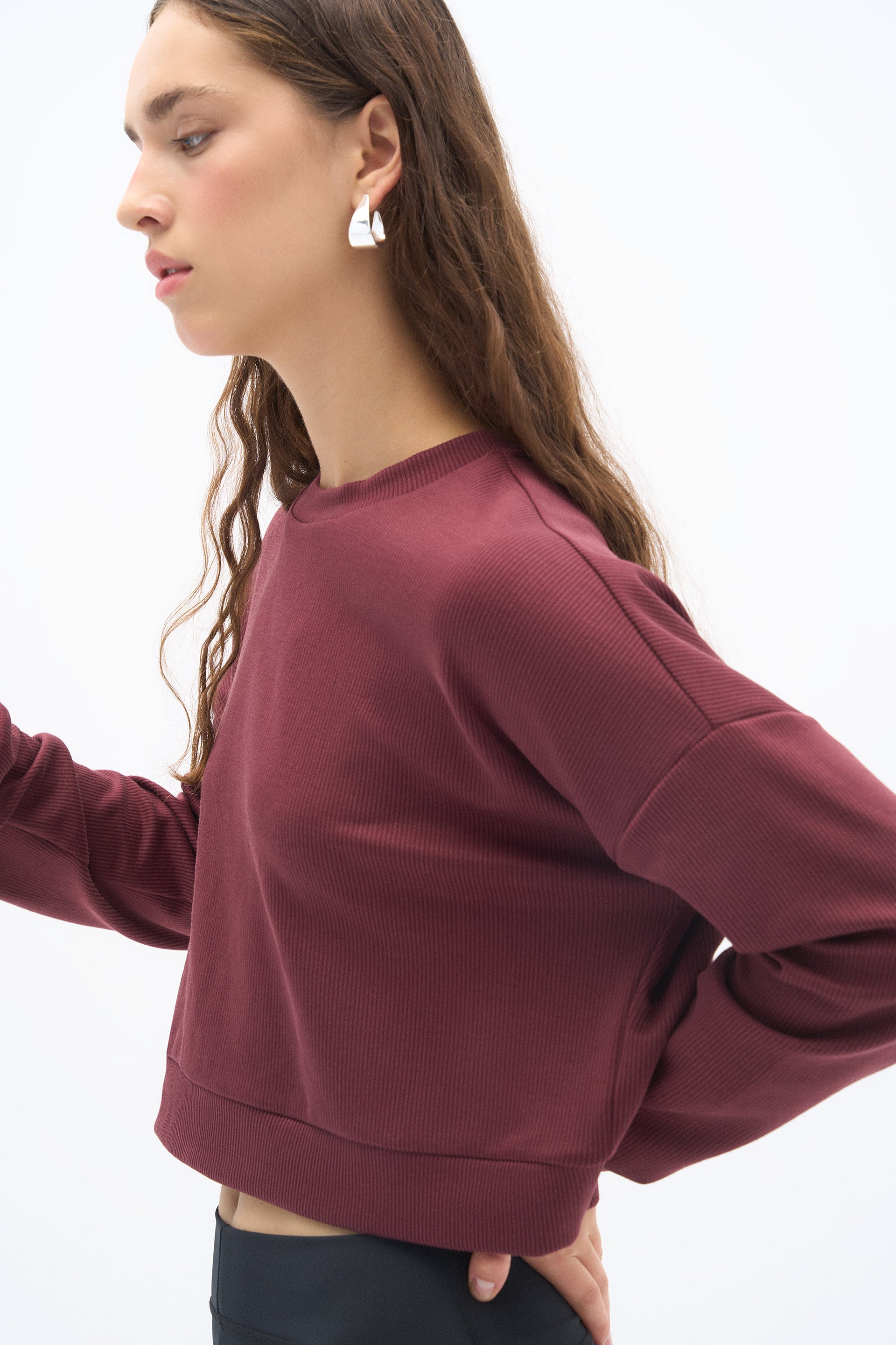 Burgundy Flow Sweatshirt