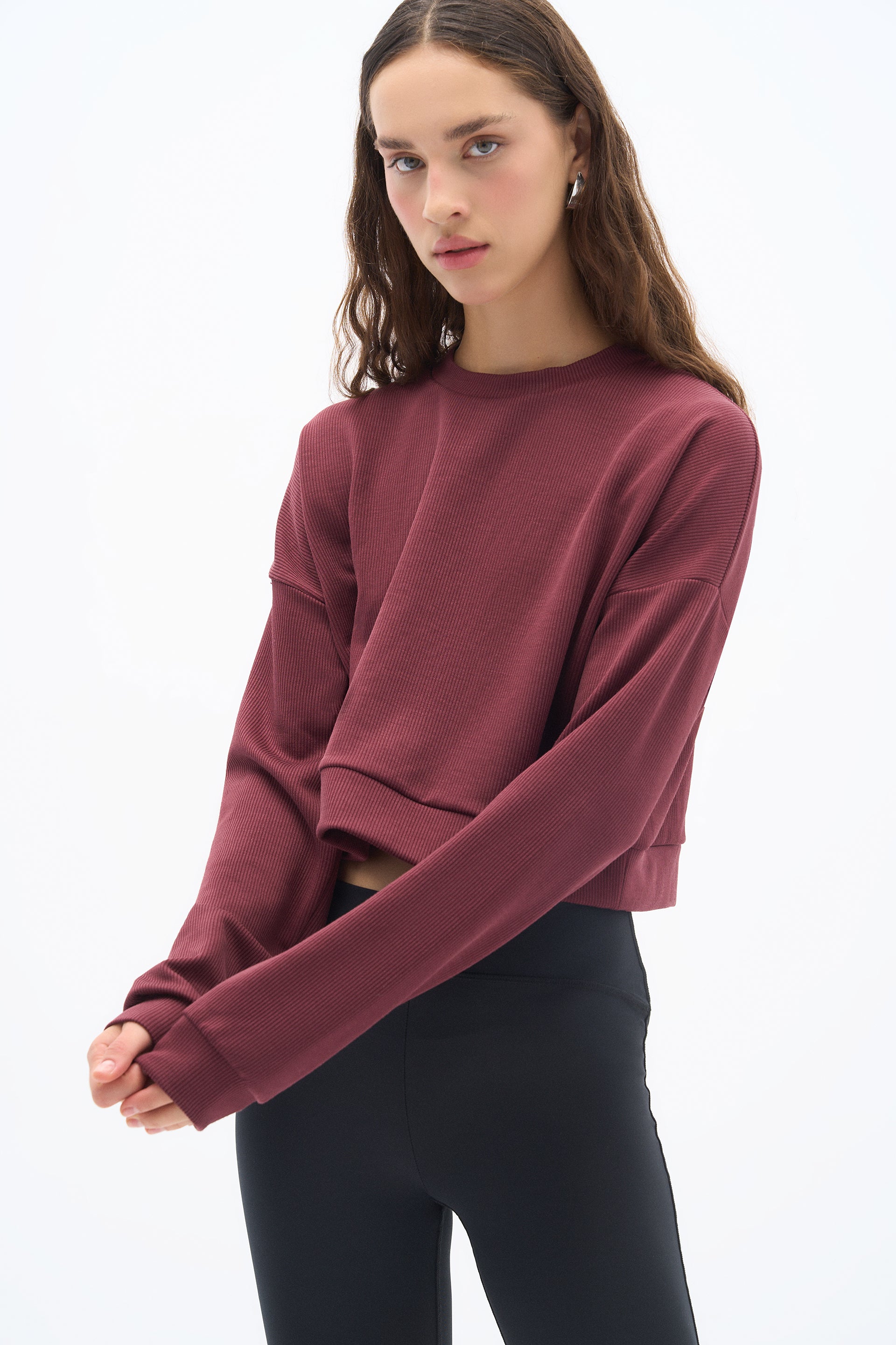 Burgundy Flow Sweatshirt