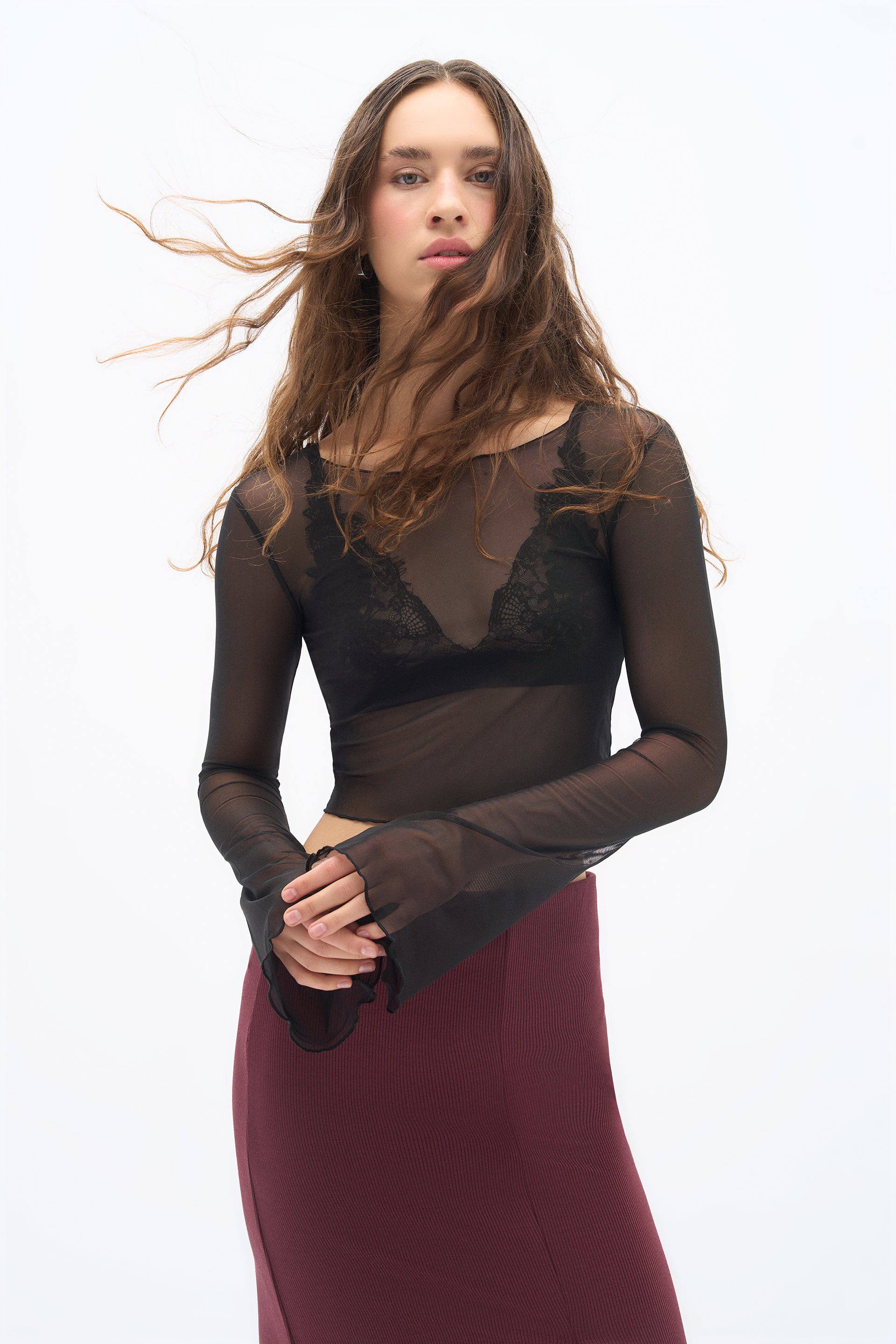 Windy Tulle Blouse