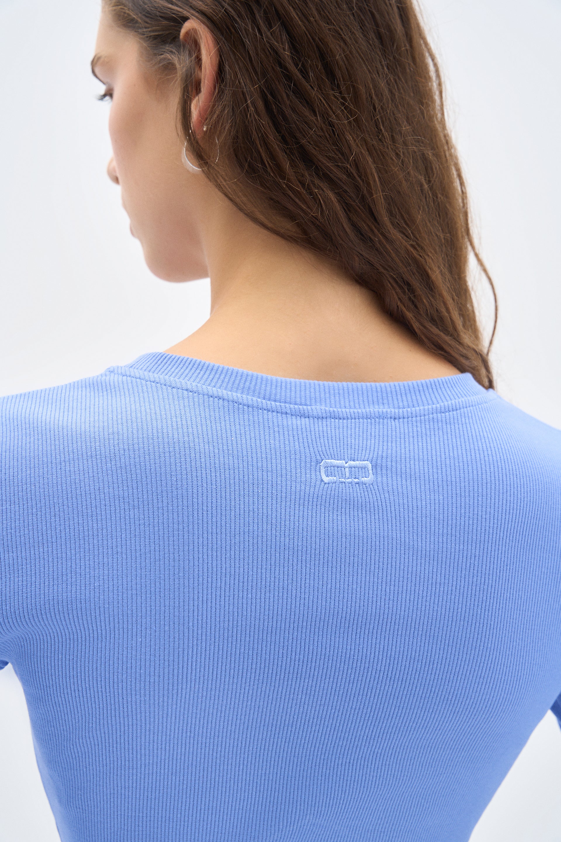Blue Gabrielle Basic Top