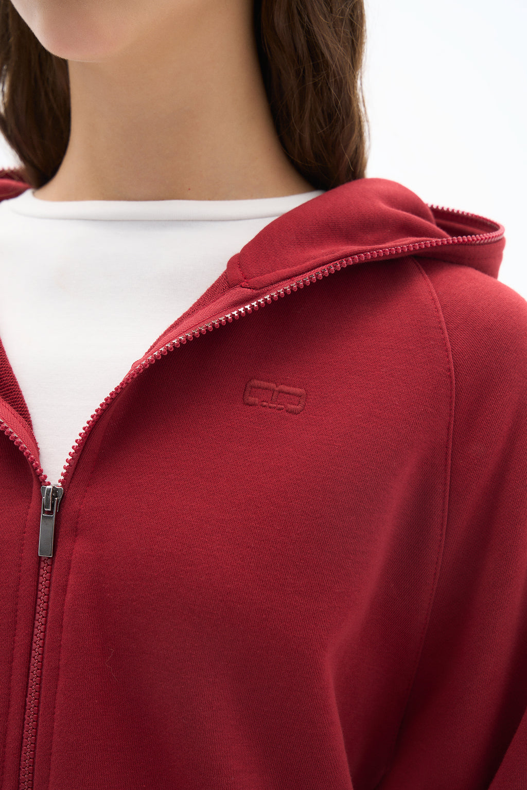 Burgundy Zipper Sweatshirt