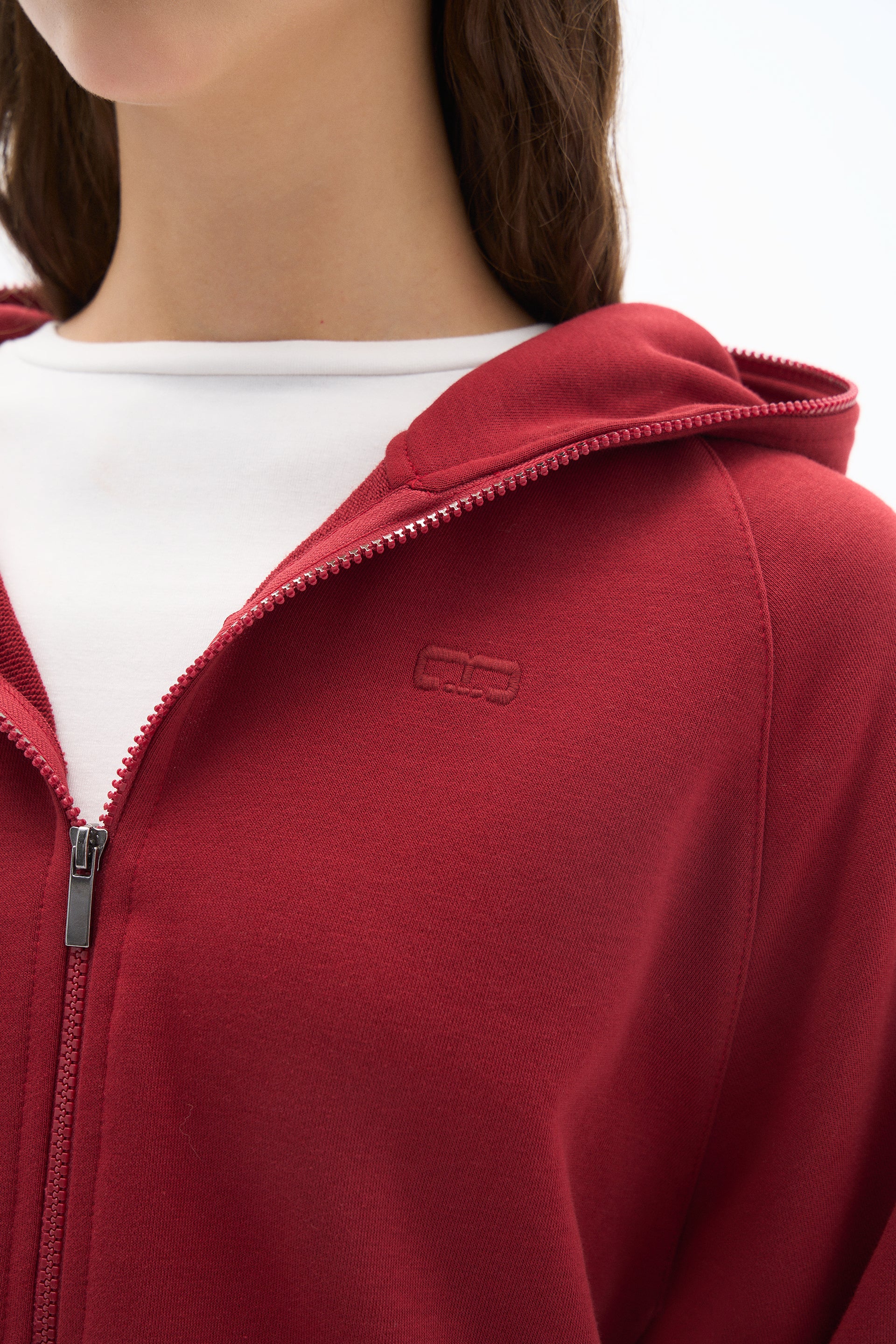 Burgundy Zipper Sweatshirt