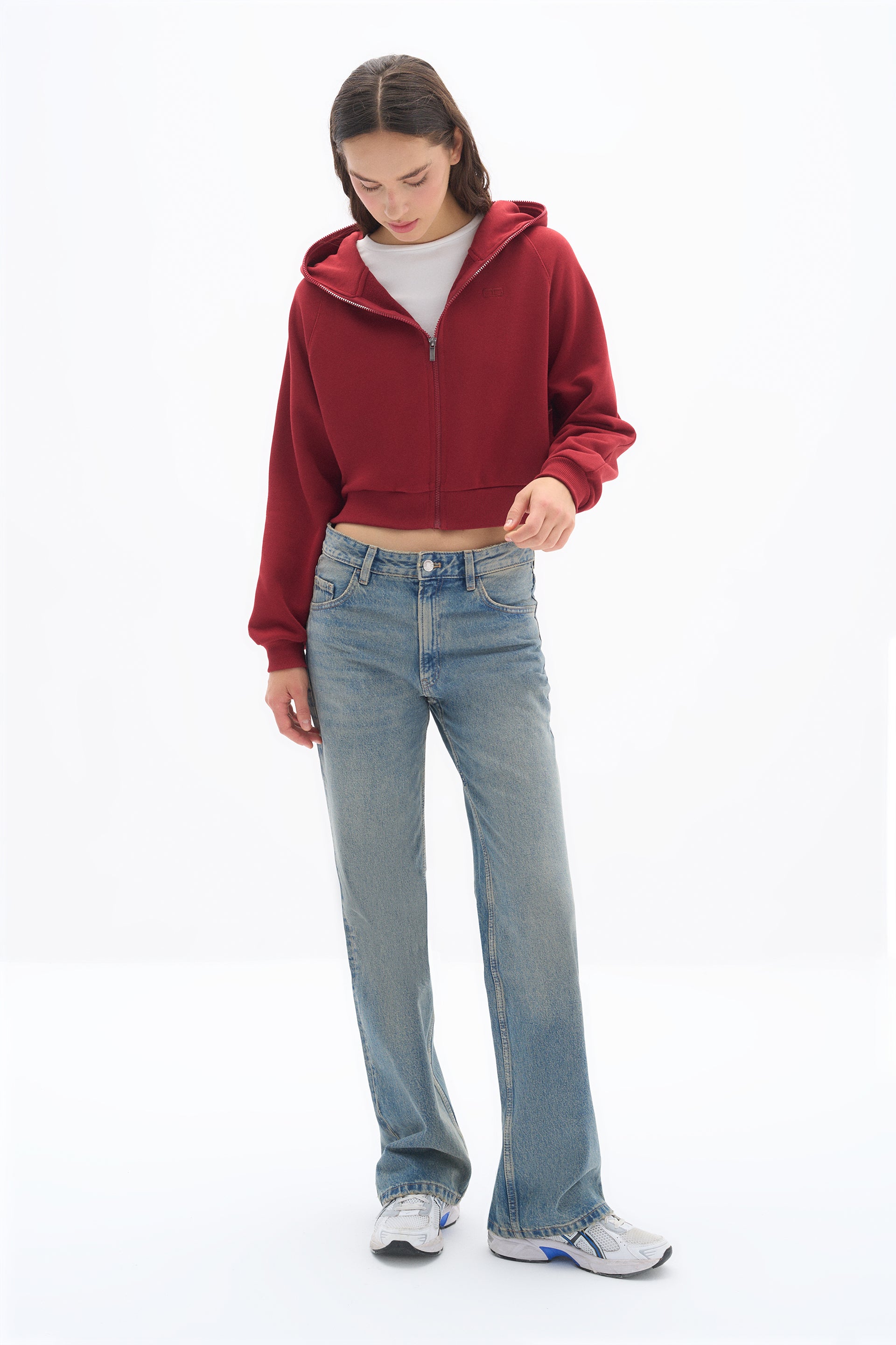 Burgundy Zipper Sweatshirt