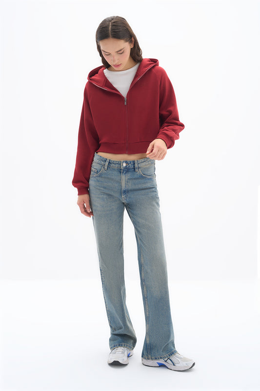 Bordo Zipper Sweatshirt