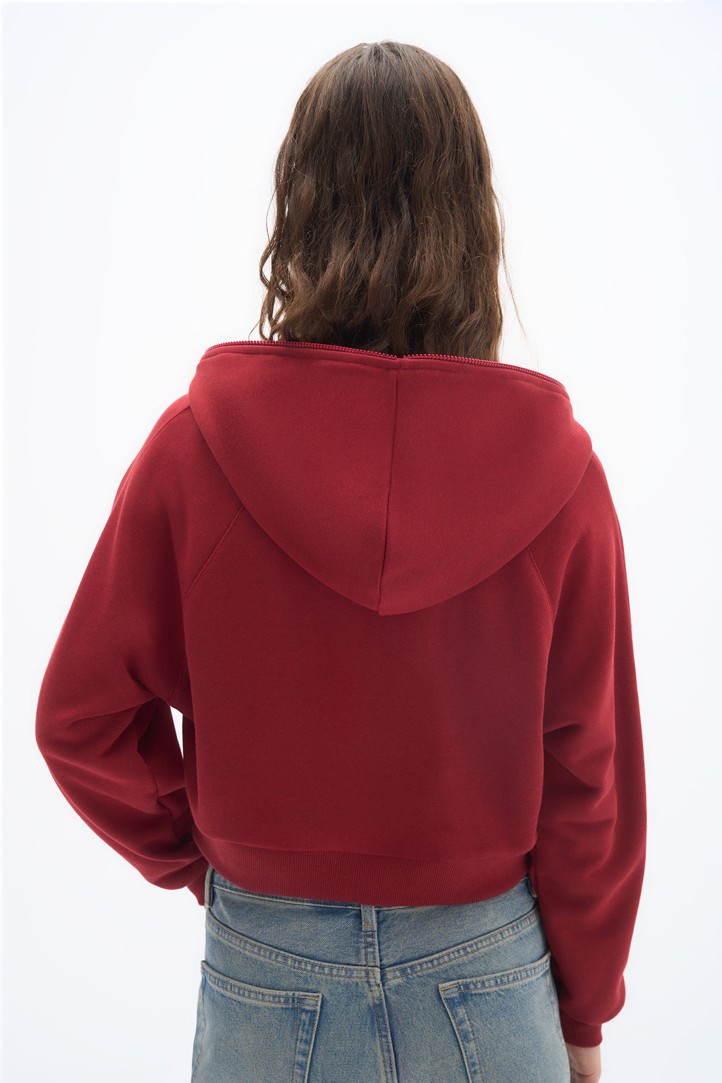 Burgundy Zipper Sweatshirt