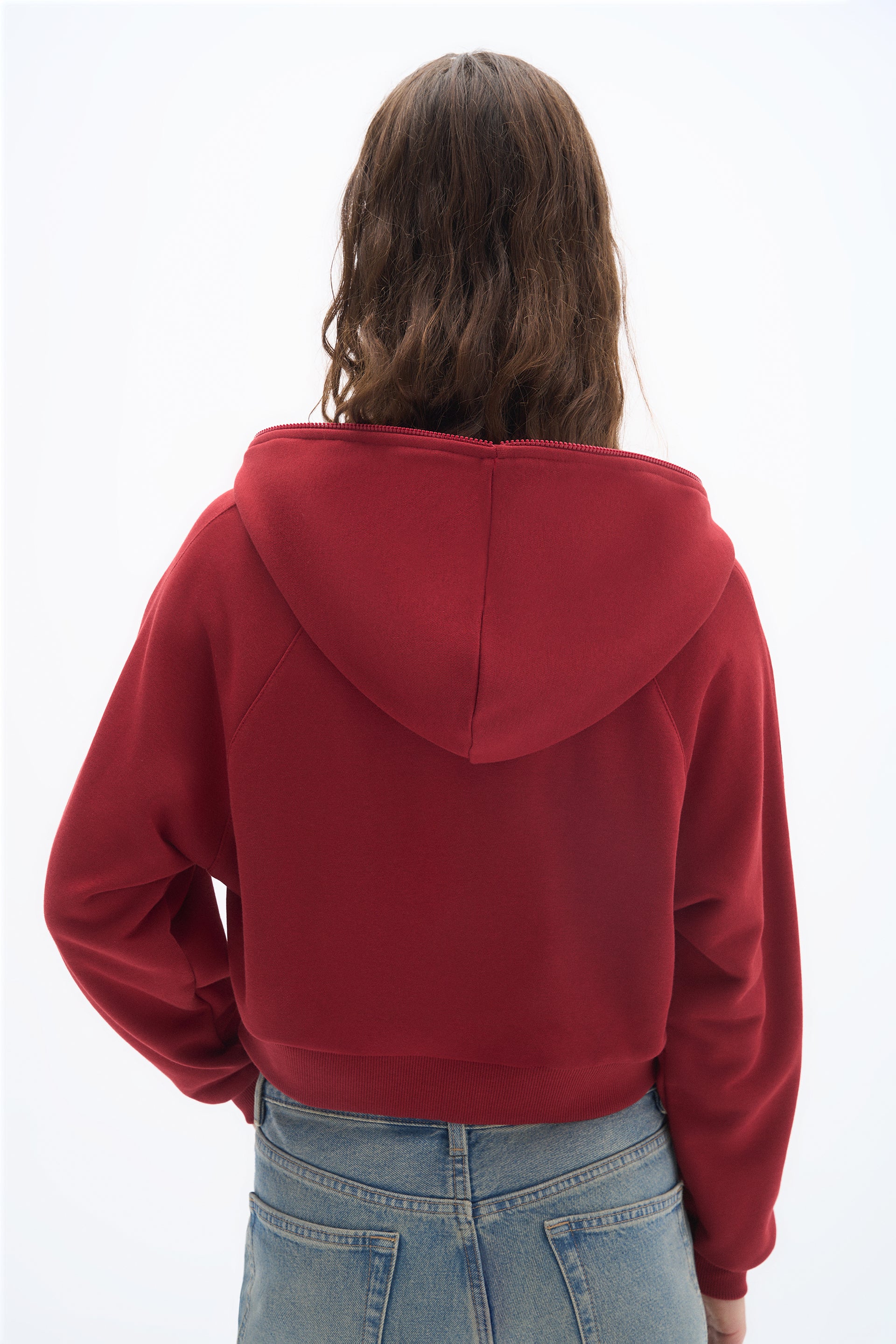 Burgundy Zipper Sweatshirt