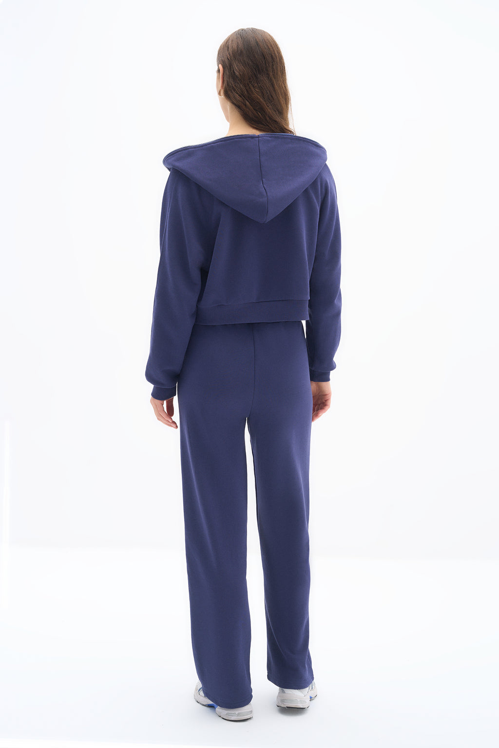 Navy Blue Zipper Sweatshirt