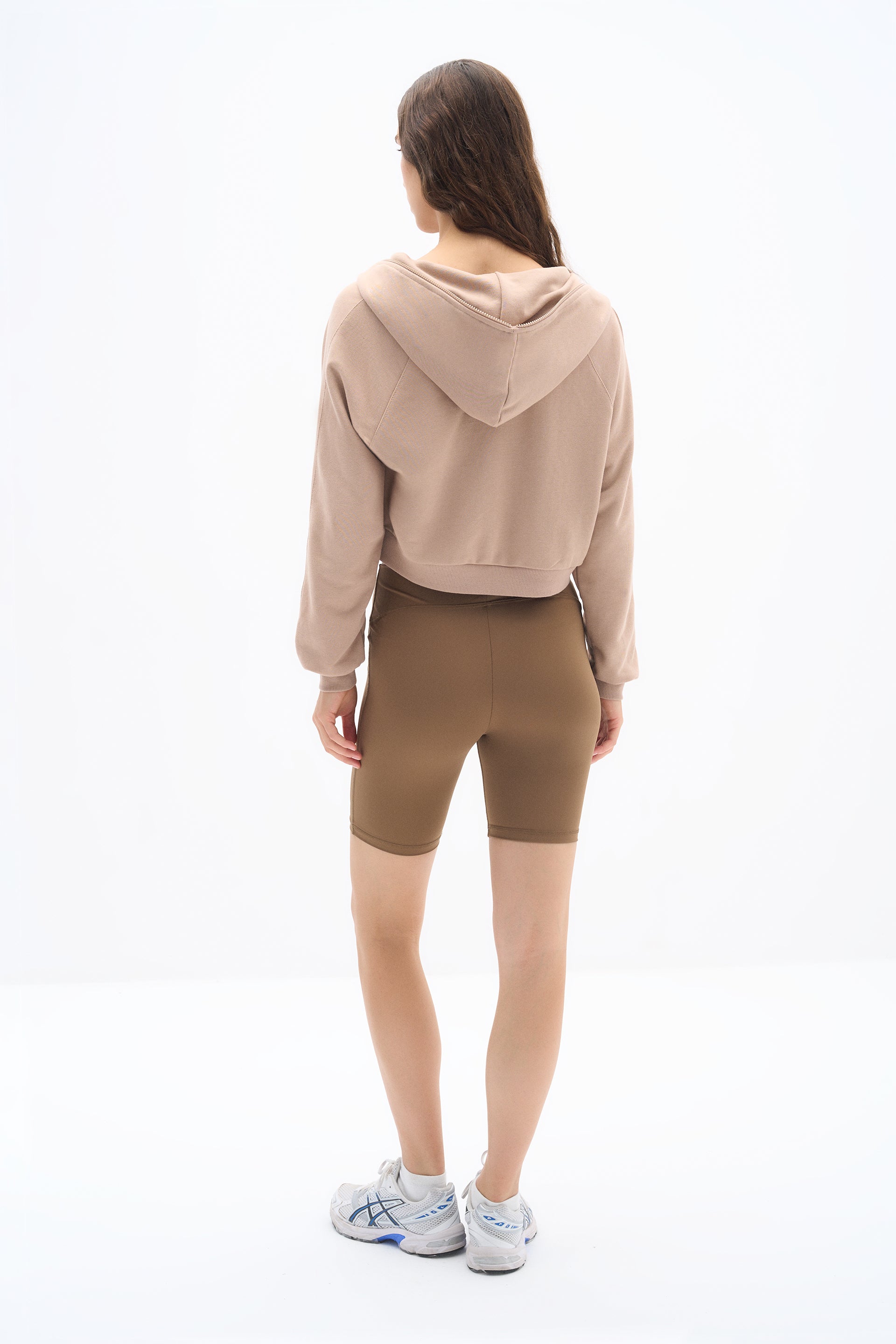 Stone Color Zipper Sweatshirt